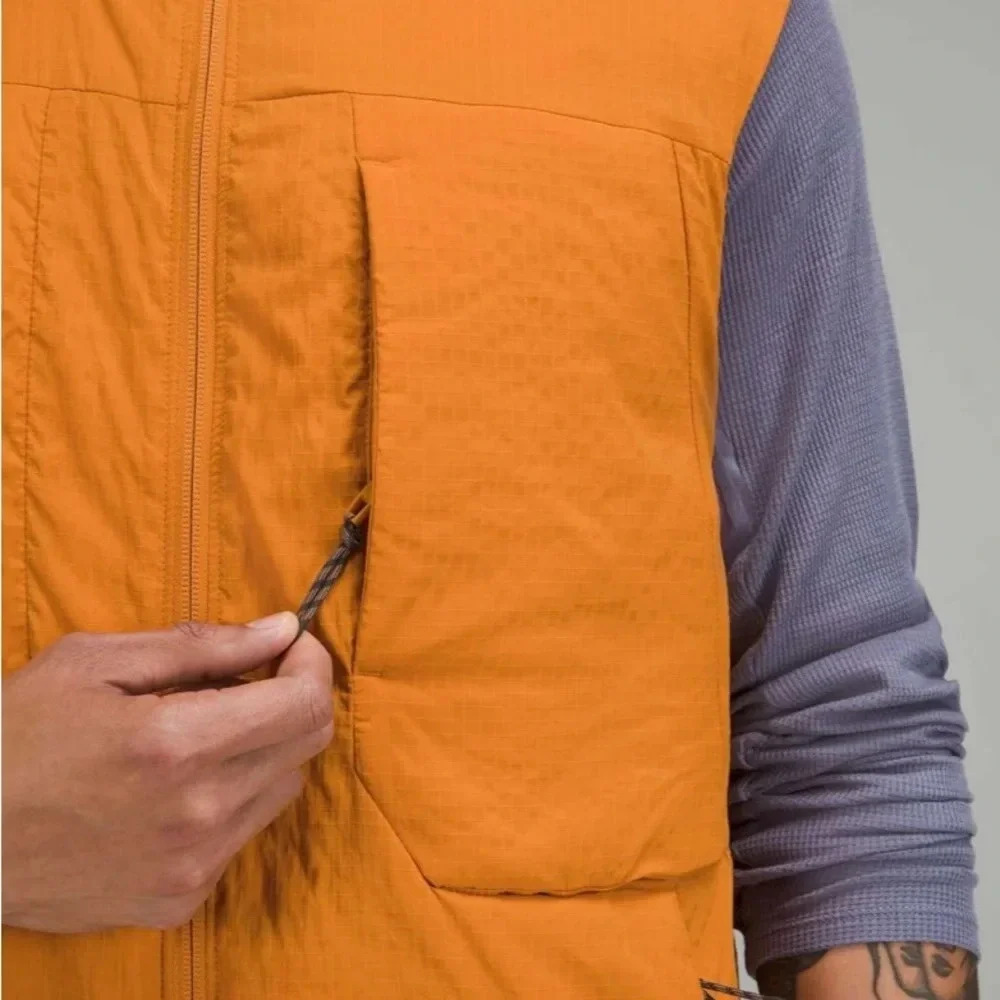 Lululemon sz L Insulated Hiking Vest Autumn Orange, great pre owned condition - Picture 4 of 16
